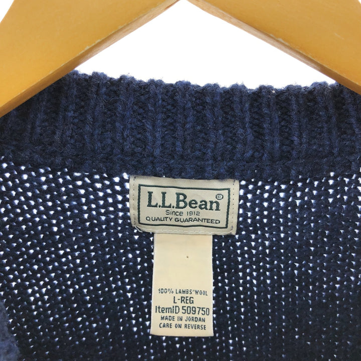 LLBean Lambswool Knit Sweater, Men's Size L /eaa505415