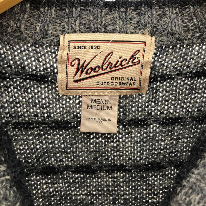 00'S WOOLRICH Birdseye Pattern Wool Knit Sweater Men's M size /eaa505450