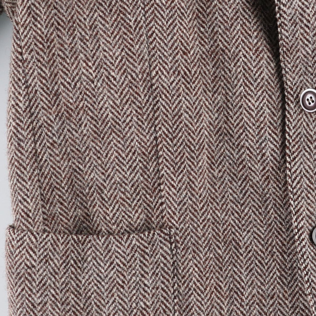 C and A Harris Tweed Herringbone Wool Tailored Jacket Made in USA Men's M size /eaa505486