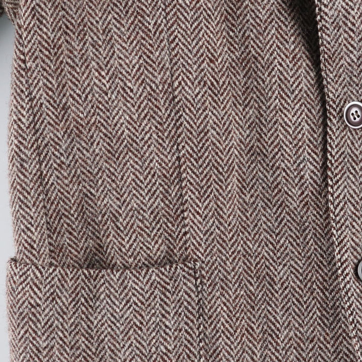 C and A Harris Tweed Herringbone Wool Tailored Jacket Made in USA Men's M size /eaa505486