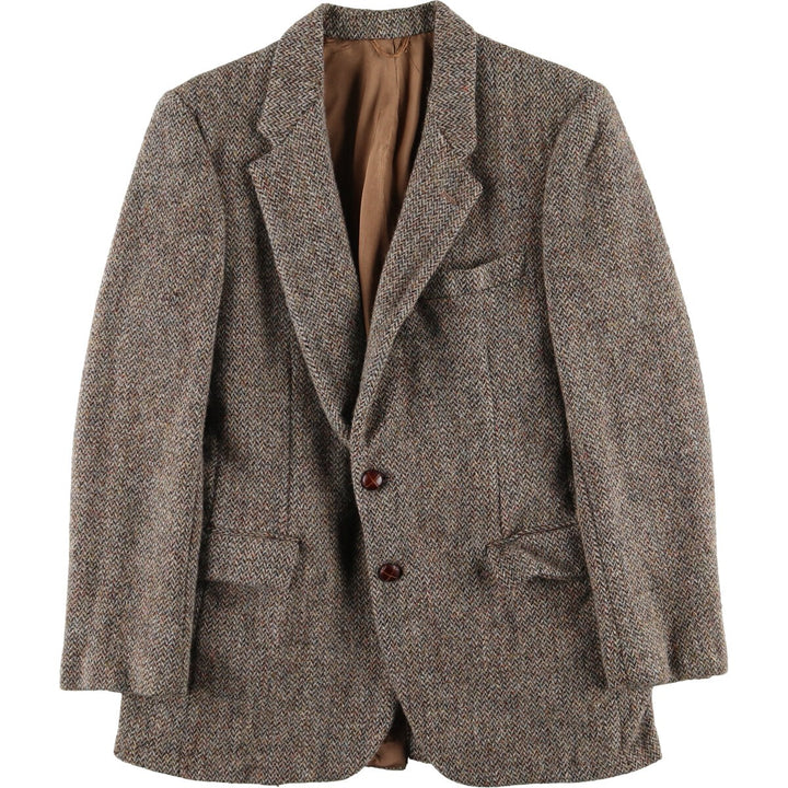 dunn's tailors Harris Tweed herringbone wool tailored jacket men's size M /eaa505492