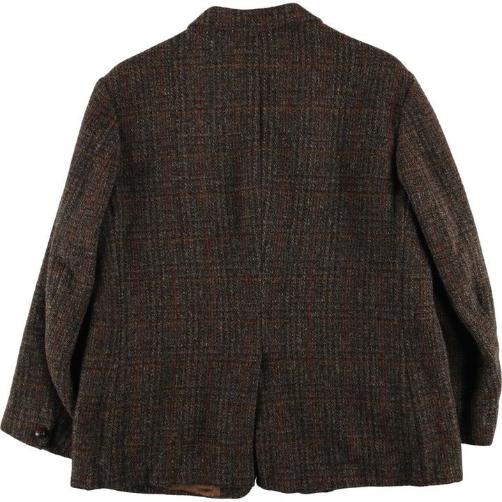 60'S Dunn & Co Harris Tweed Check Pattern Wool Tailored Jacket Men's L Size Vintage / eaa505493