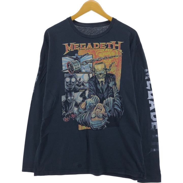 MEGADETH Megadeth Long T-shirt Band T-shirt Band T-shirt Men's L size /eaa505526