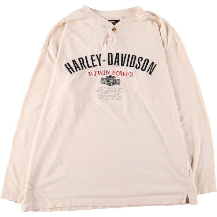 Harley-Davidson Henley neck long T-shirt, men's XL equivalent / eaa505585