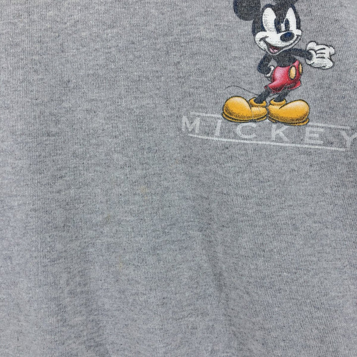 90'S Disneyland Mickey Mouse back print character print long sleeve T-shirt long sleeve T made in USA men's size L /eaa505596