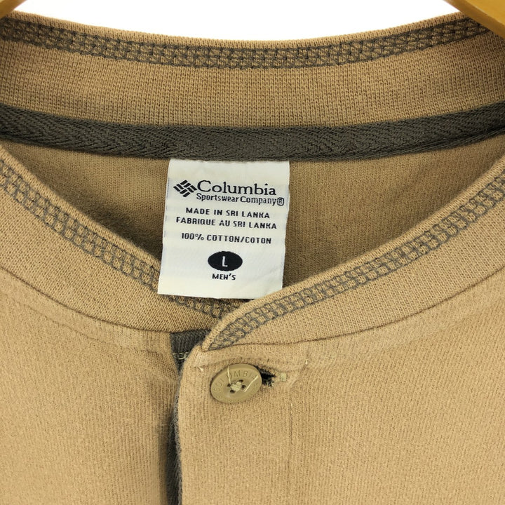 Columbia Henley Neck Long T-Shirt, Men's Size L / eaa505649