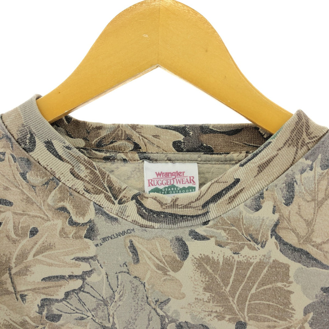 90'S Wrangler RIGGED WEAR Realtree Camo Long Sleeve T-Shirt, Men's L Size, Vintage /eaa505652