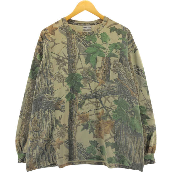 Jerzees OUTDOORS Real Tree Camo Long Sleeve T-Shirt Made in USA Men's XL /eaa505654