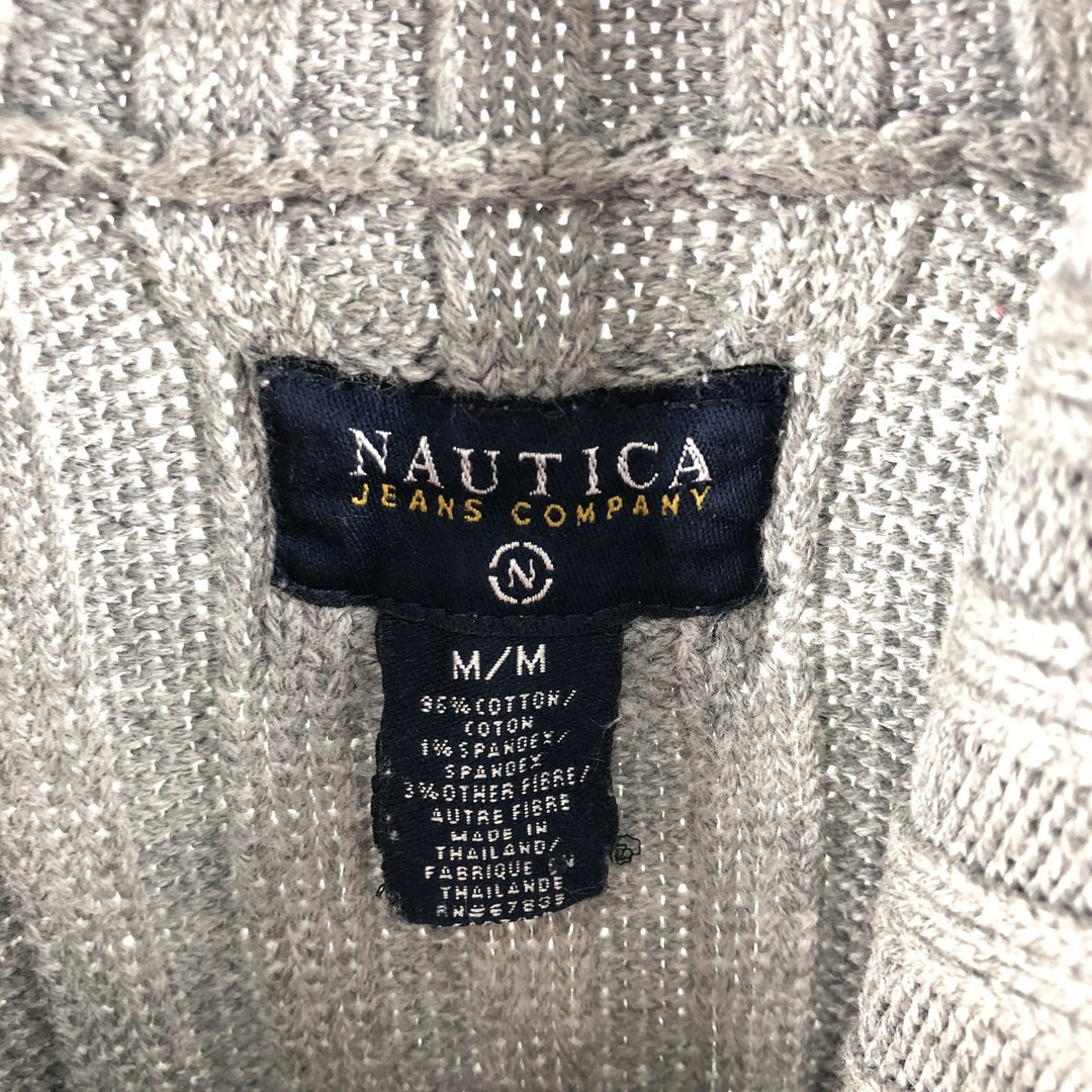 NAUTICA JEANS COMPANY Ribbed turtleneck cotton knit sweater for women, size M / eaa505685