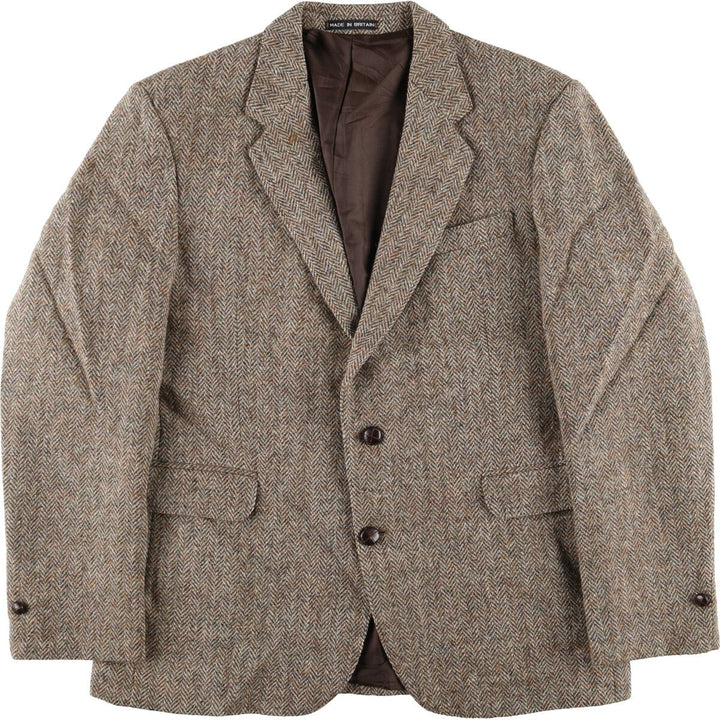 JAMES PRINGLE Harris Tweed Herringbone Wool Tailored Jacket Made in England Men's L size /eaa505697