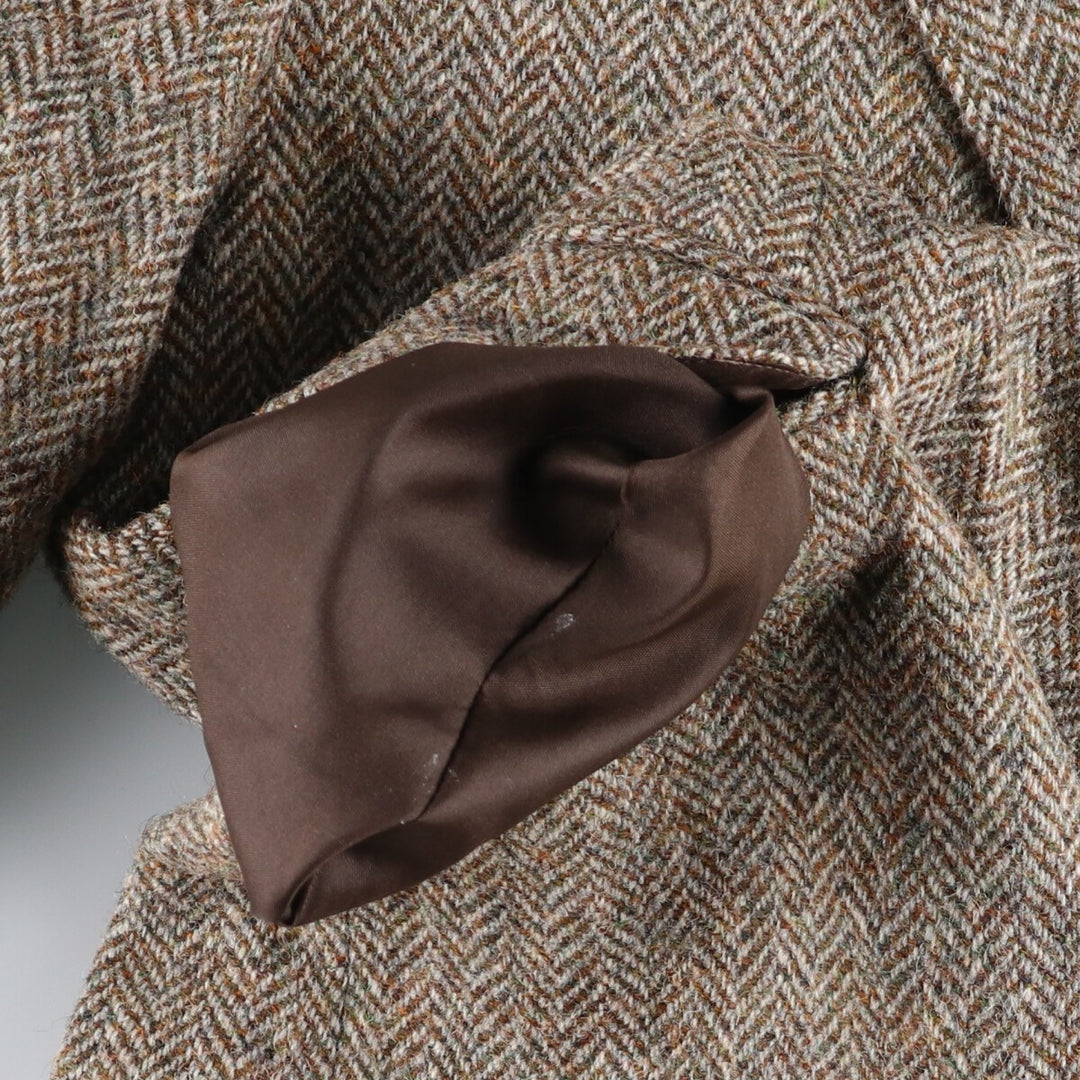 JAMES PRINGLE Harris Tweed Herringbone Wool Tailored Jacket Made in England Men's L size /eaa505697