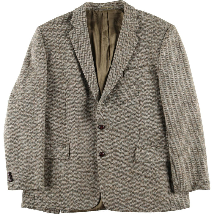 Harris Tweed Herringbone Wool Tailored Jacket Men's XL / eaa505698