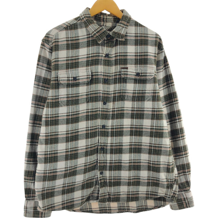 ORVIS Long Sleeve Heavy Flannel Check Shirt Men's L Size / eaa505711