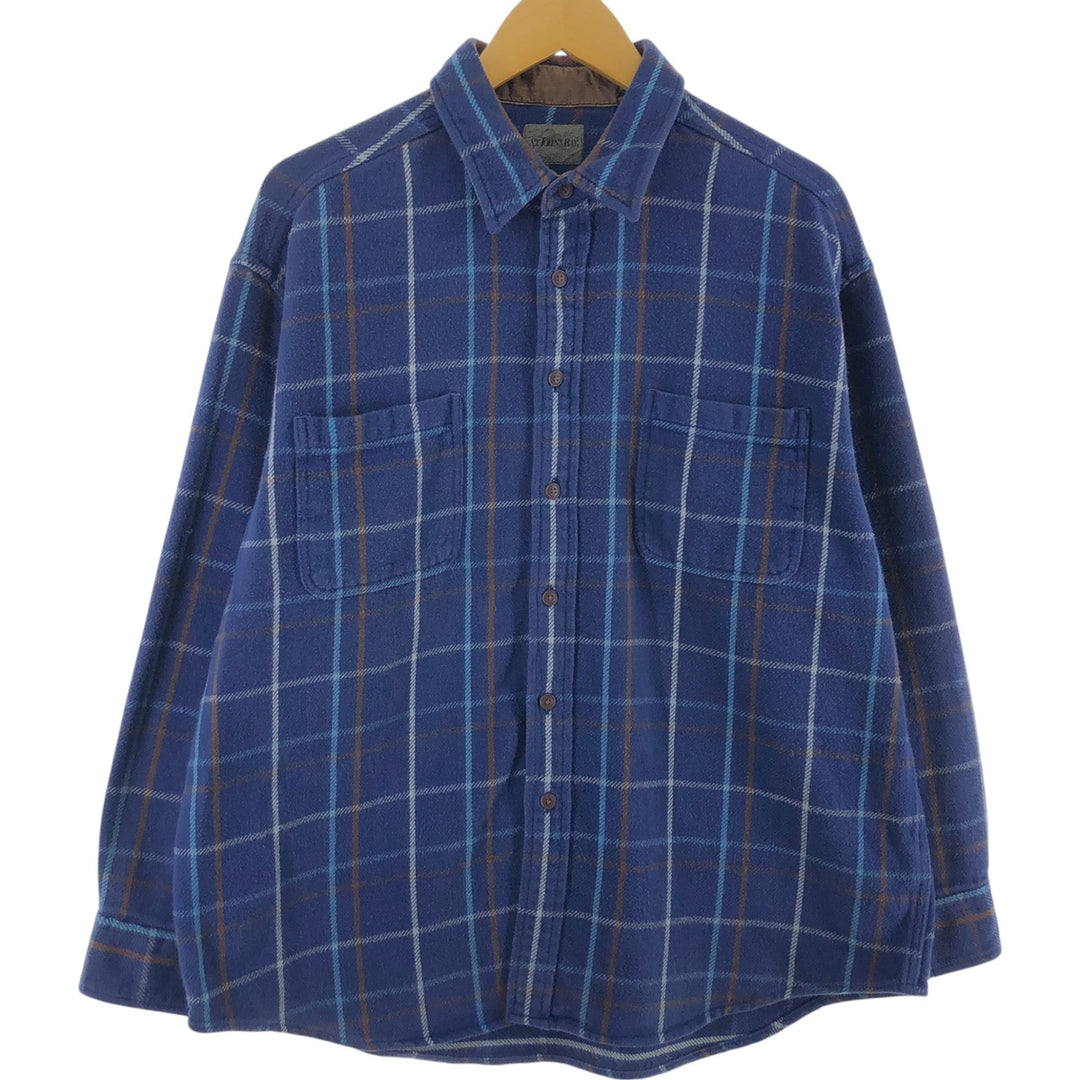 90s~00'S St. John's Bay Long Sleeve Heavy Flannel Check Shirt Men's XL Vintage /eaa505713