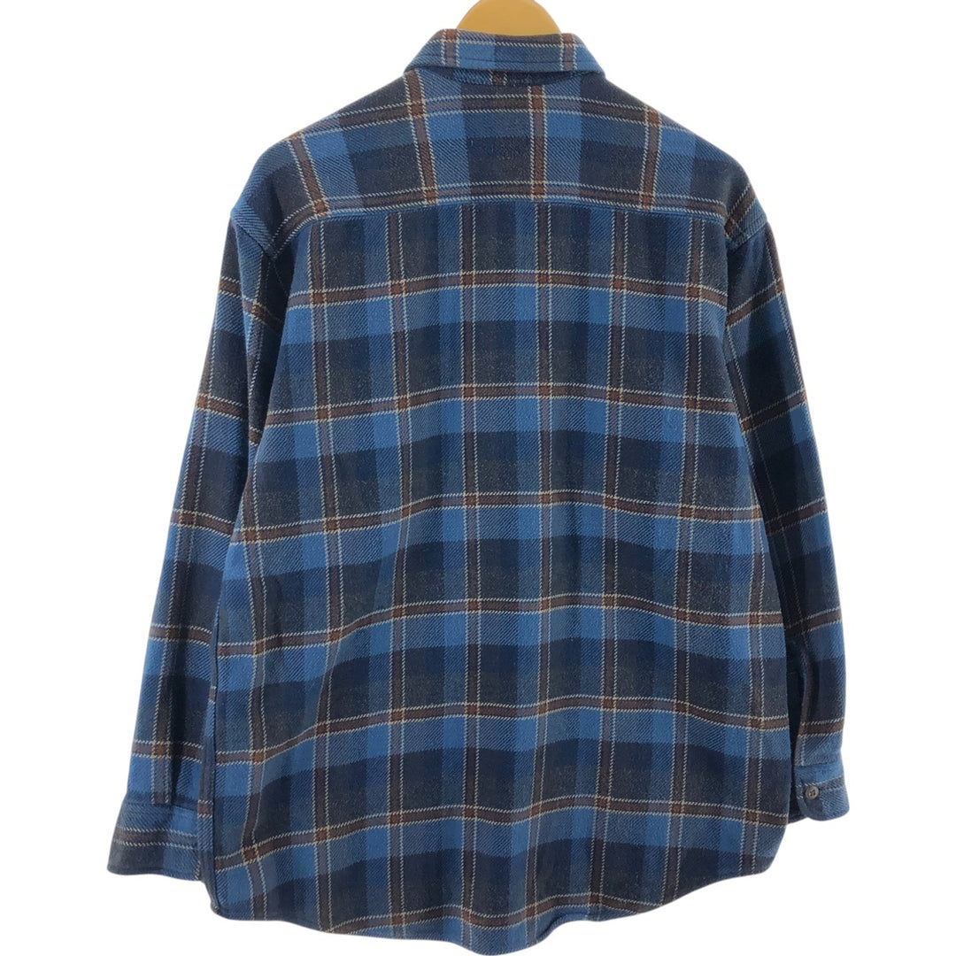 90s~00'S St. John's Bay Long Sleeve Heavy Flannel Check Shirt Men's Size L Vintage /eaa505715