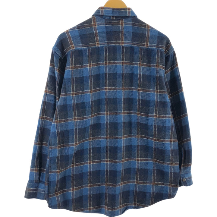 90s~00'S St. John's Bay Long Sleeve Heavy Flannel Check Shirt Men's Size L Vintage /eaa505715