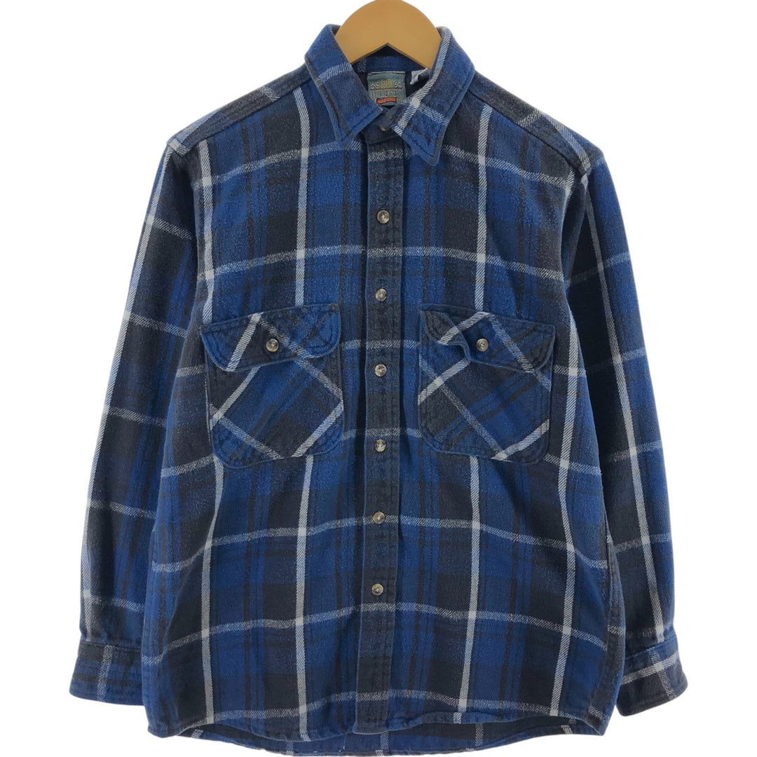 OZARK WILDERNES Long Sleeve Heavy Flannel Check Shirt Men's M /eaa505719