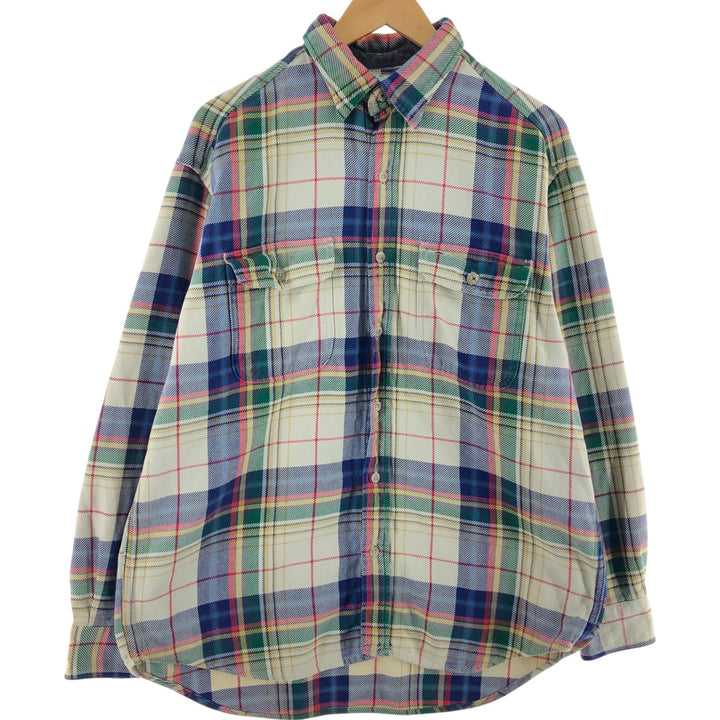 90'S Banana Republic Tartan Check Long Sleeve Flannel Check Shirt Men's Size L Vintage /eaa505720