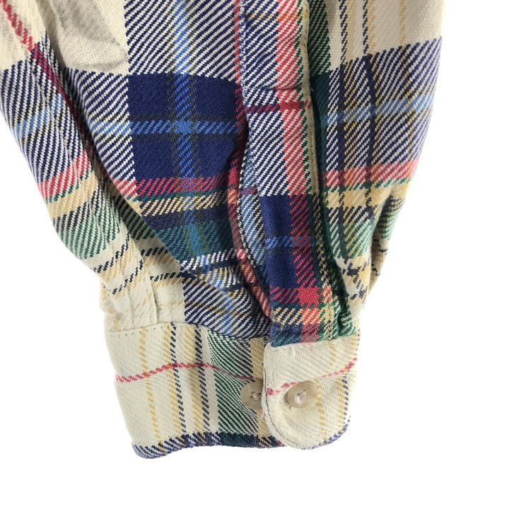 90'S Banana Republic Tartan Check Long Sleeve Flannel Check Shirt Men's Size L Vintage /eaa505720