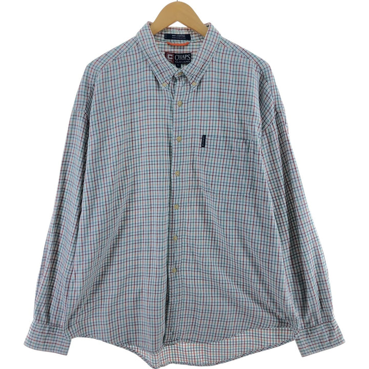 90'S Ralph Lauren CHAPS long sleeve button down check shirt men's XL size vintage /eaa505734