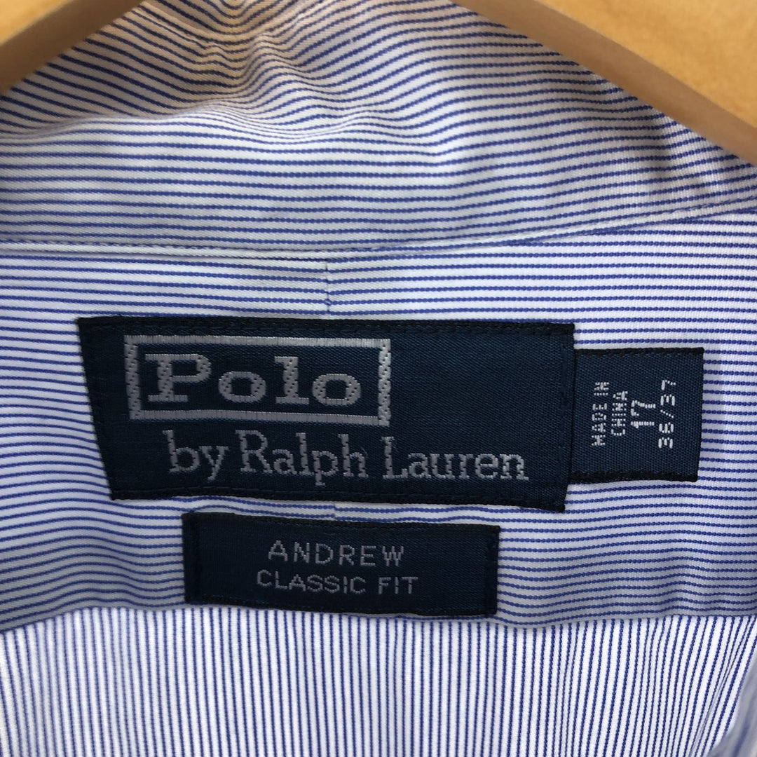 Ralph Lauren POLO by Ralph Lauren ANDREW CLASSIC FIT long sleeve cotton striped shirt men's XL equivalent /eaa505740