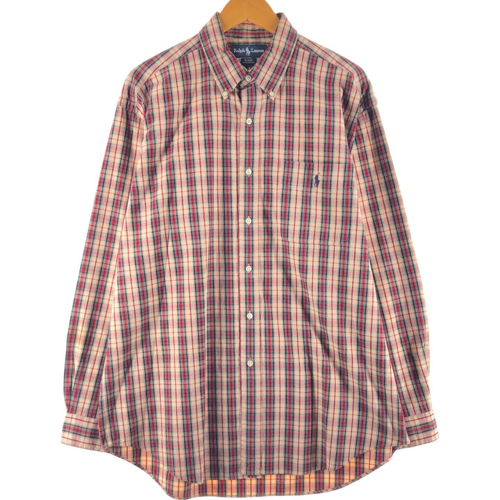 Ralph Lauren BLAIRE long sleeve button down check shirt men's size L / eaa505743