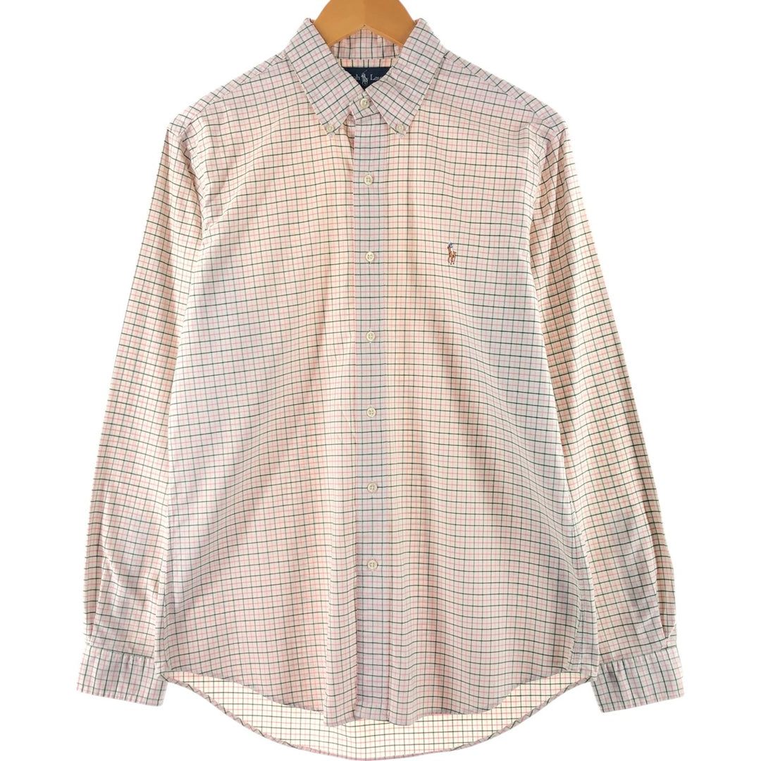 Ralph Lauren CUSTOM FIT long sleeve button down check shirt men's size M / eaa505751