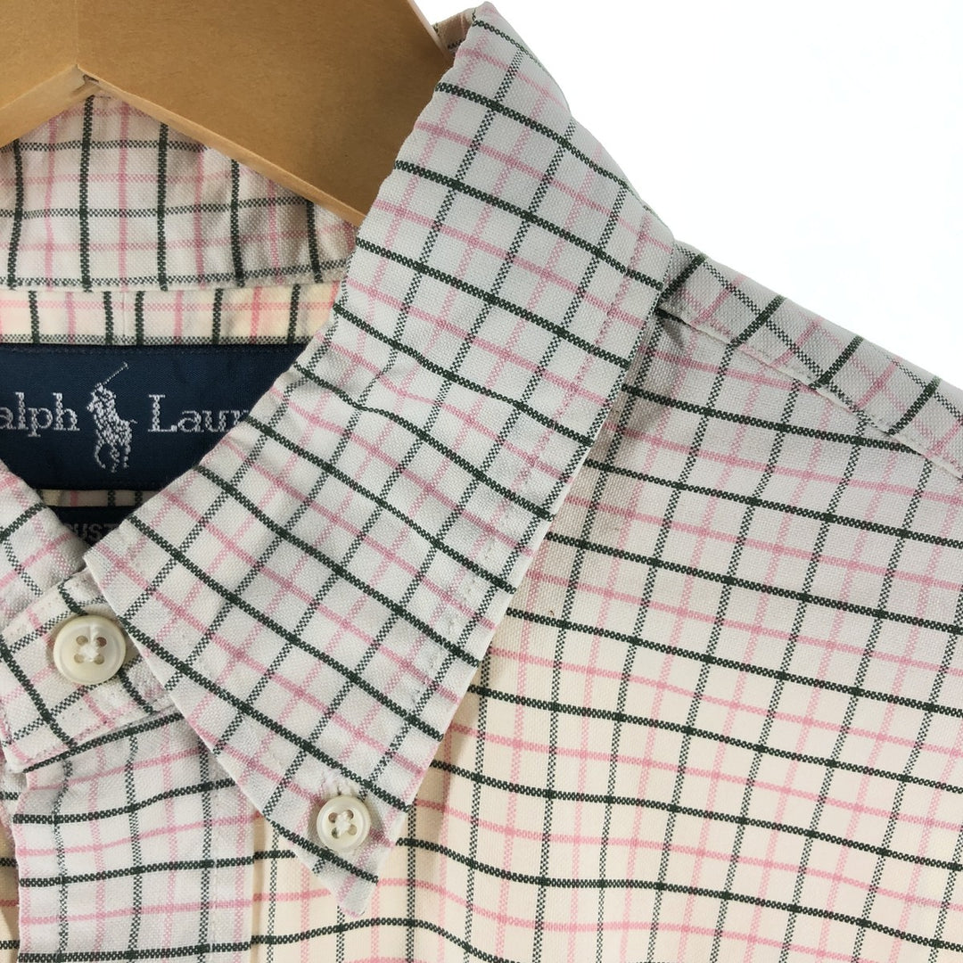 Ralph Lauren CUSTOM FIT long sleeve button down check shirt men's size M / eaa505751