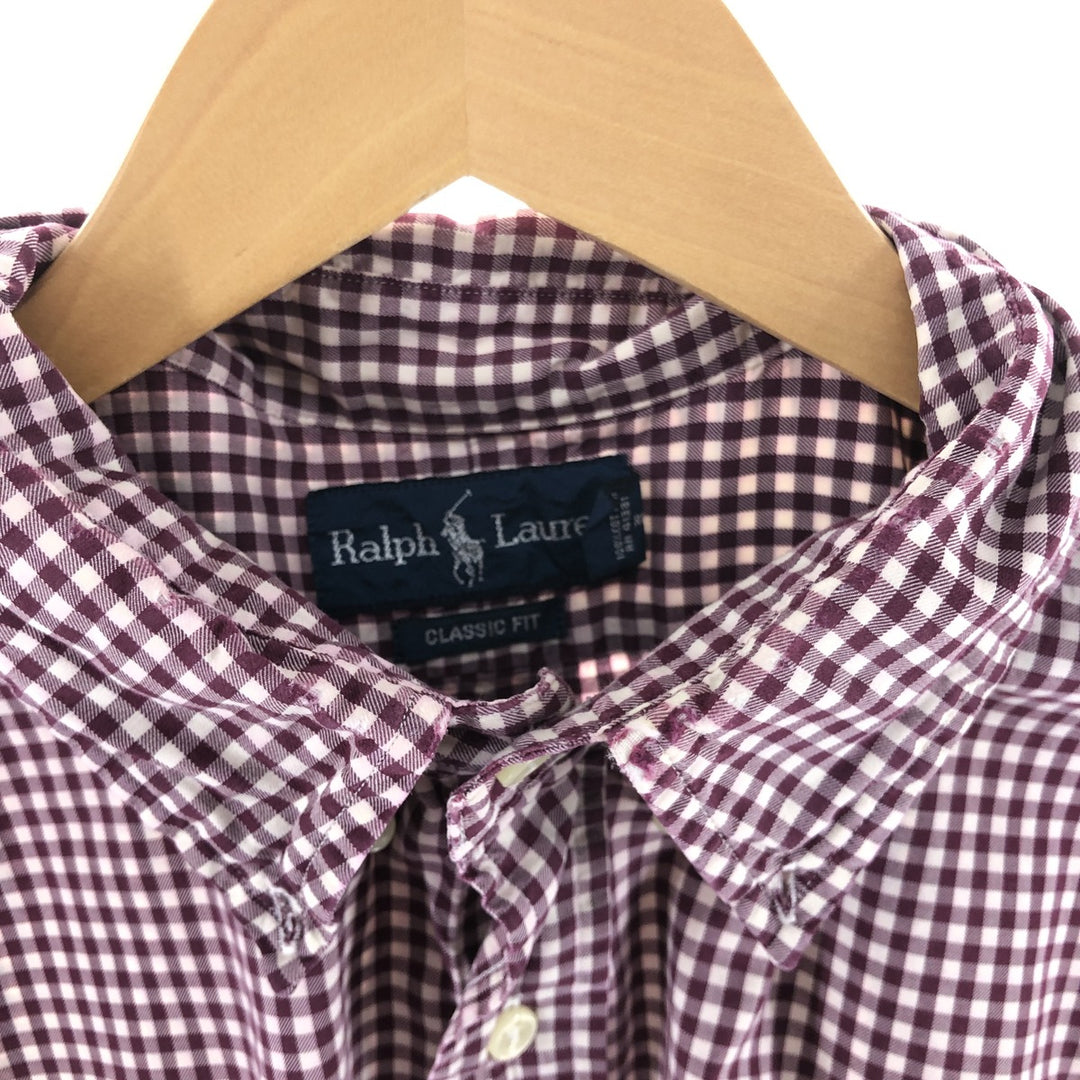 Ralph Lauren Classic Fit Gingham Check Long Sleeve Button Down Check Shirt Men's XL /eaa505755