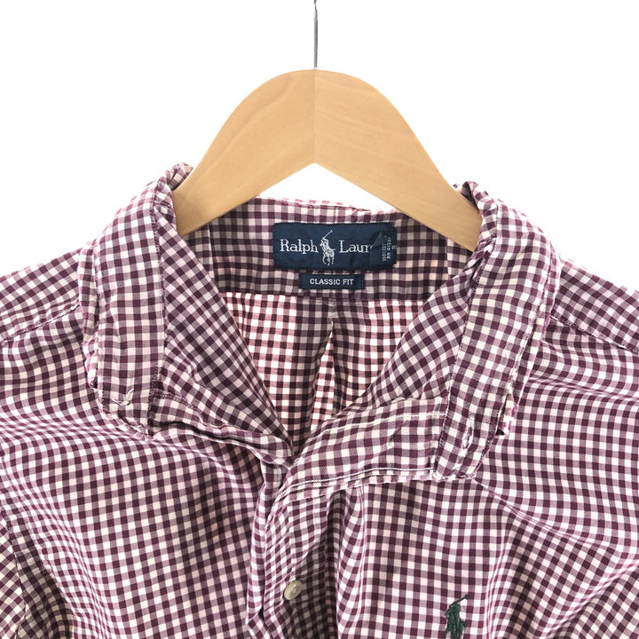 Ralph Lauren Classic Fit Gingham Check Long Sleeve Button Down Check Shirt Men's XL /eaa505755