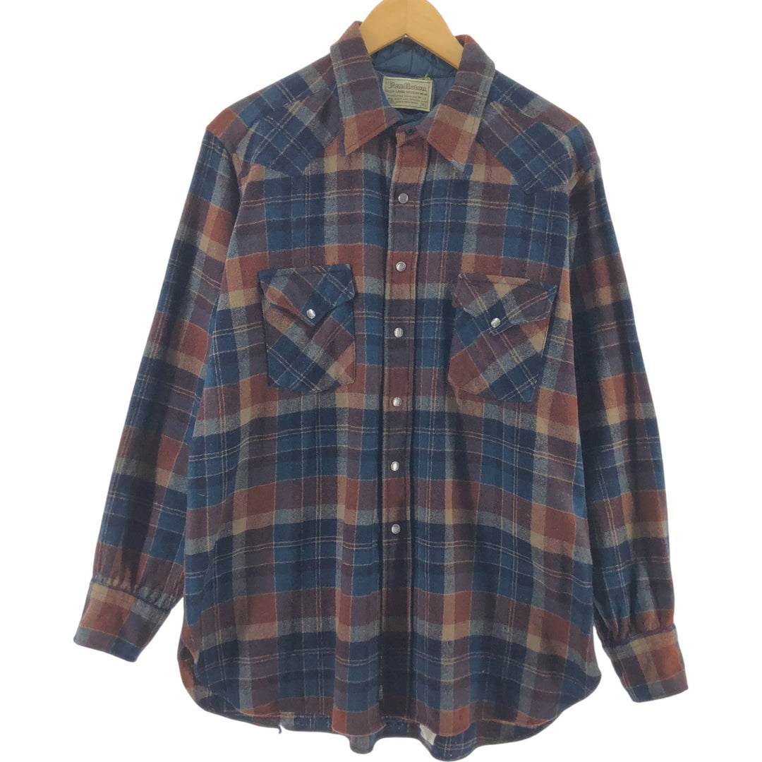 80'S Pendleton Check Pattern Wool Shirt, Men's XL Size, Vintage /eaa505770