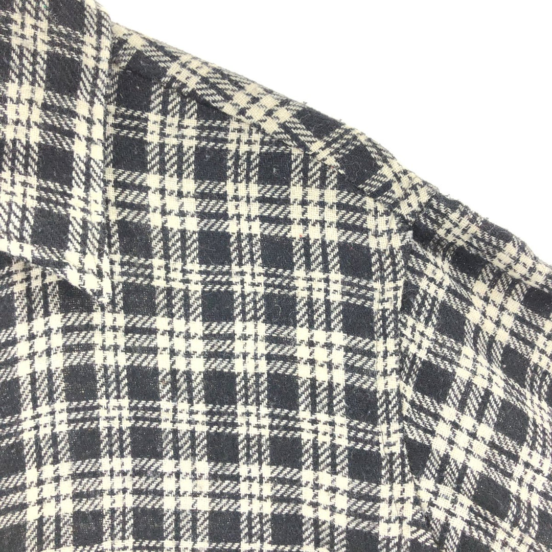 70'S Sears KINGS ROAD The Men's Store Check Pattern Wool Shirt Men's L Size Vintage / eaa505772