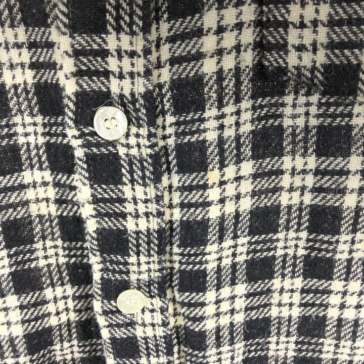 70'S Sears KINGS ROAD The Men's Store Check Pattern Wool Shirt Men's L Size Vintage / eaa505772