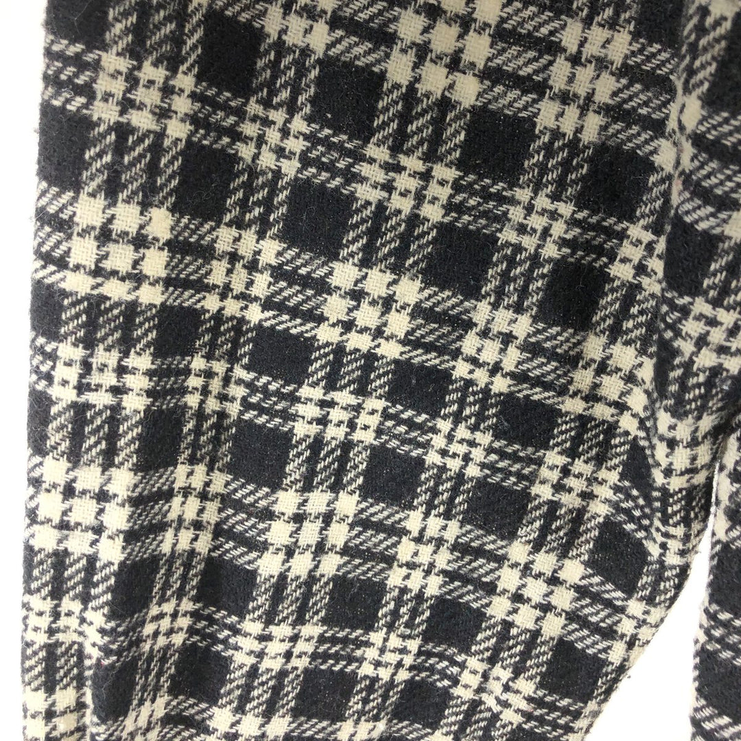 70'S Sears KINGS ROAD The Men's Store Check Pattern Wool Shirt Men's L Size Vintage / eaa505772