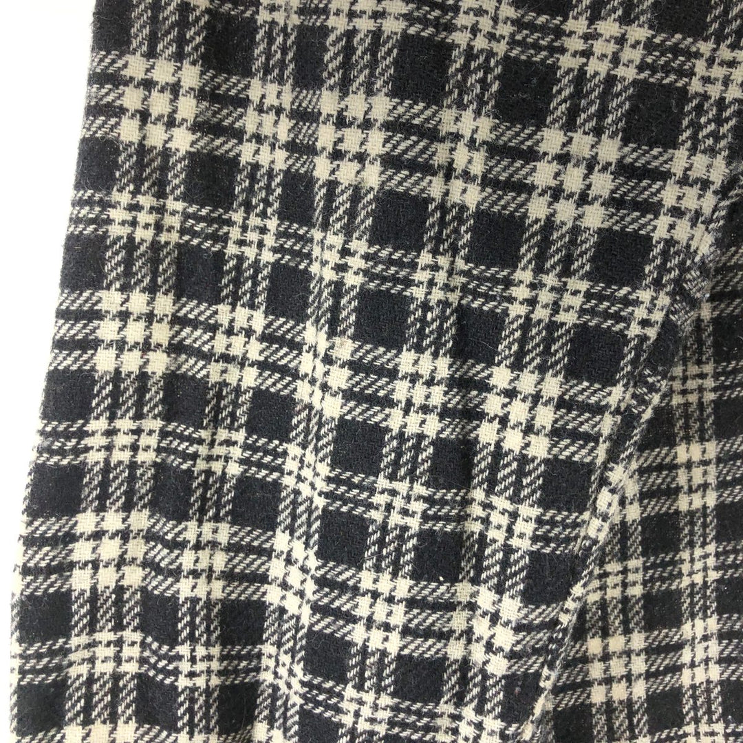 70'S Sears KINGS ROAD The Men's Store Check Pattern Wool Shirt Men's L Size Vintage / eaa505772