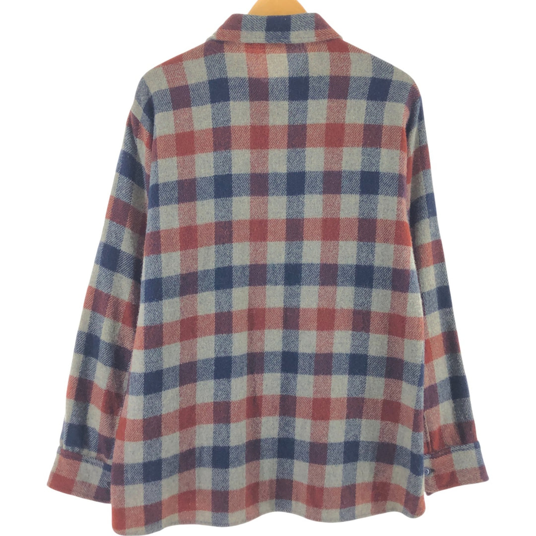 70'S WOOLRICH Check Pattern Wool Shirt Men's XL Vintage /eaa505778