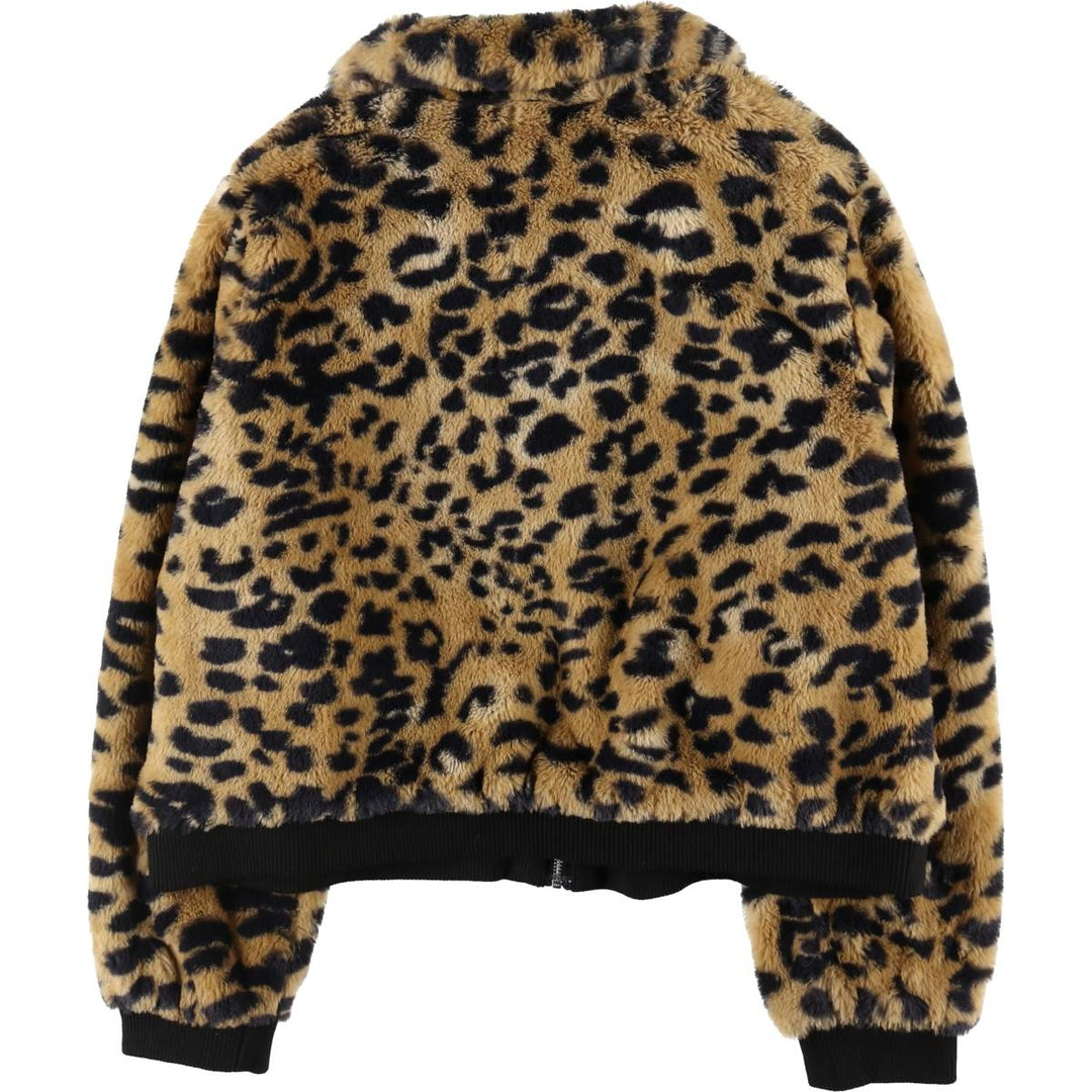 Big Size NOIBOI Leopard Pattern Faux Fur Jacket Women's XXXL equivalent /eaa505806