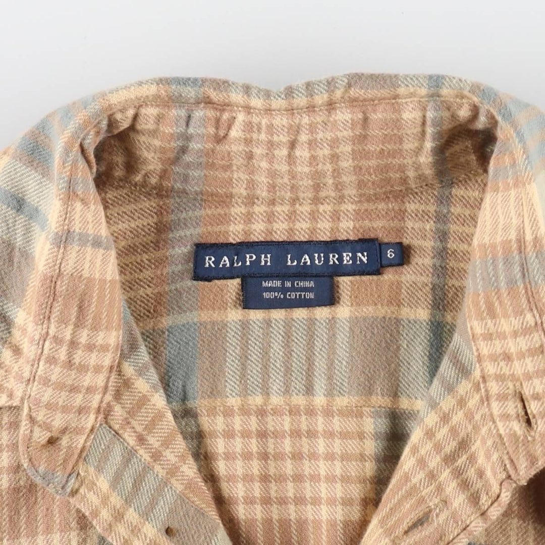 Ralph Lauren long sleeve cotton check shirt, women's size M / eaa505815