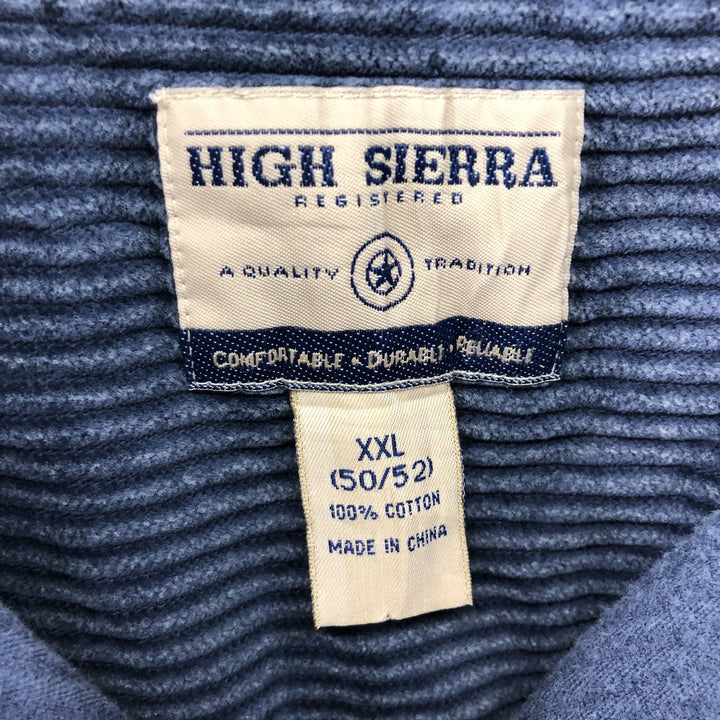 HIGH SIERRA Long Sleeve Corduroy Shirt Men's XXL /eaa505830