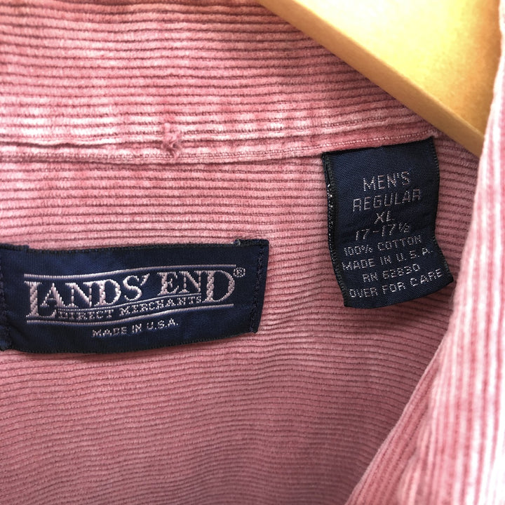 90'S LANDS' END Long Sleeve Corduroy Shirt Made in USA Men's XL Vintage /eaa505834