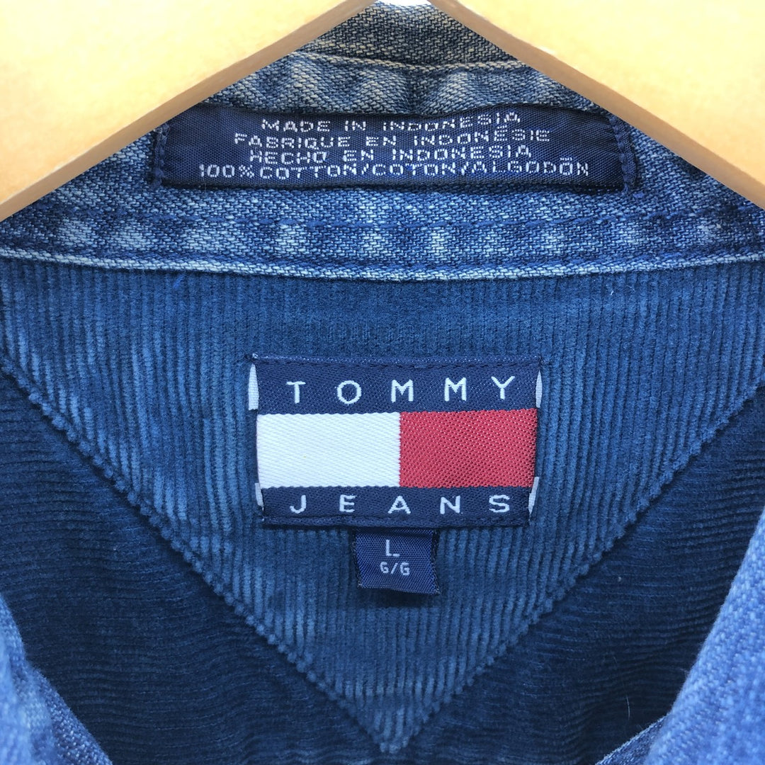 Tommy Hilfiger TOMMY HILFIGER JEANS Long Sleeve Corduroy Shirt Men's Size L /eaa505843