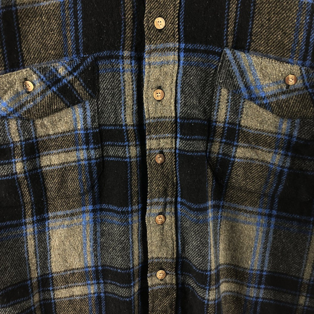 FINEST and FASTEST Check Pattern Wool Box Shirt Men's L size /eaa505856