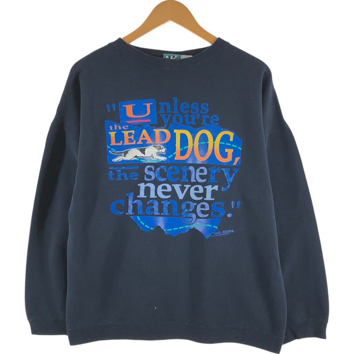 90s~00'S BIG DOGS Printed Sweatshirt Trainer Men's L Size Vintage /eaa505873