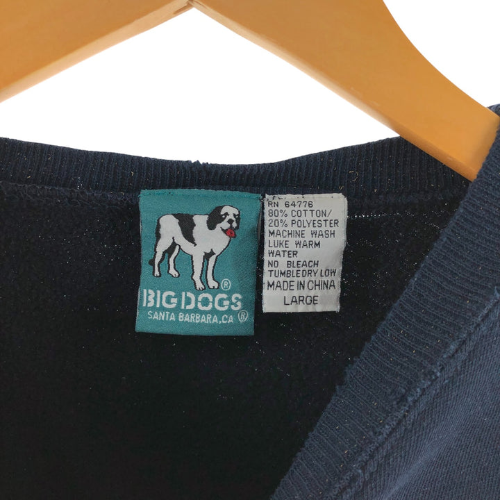 90s~00'S BIG DOGS Printed Sweatshirt Trainer Men's L Size Vintage /eaa505873