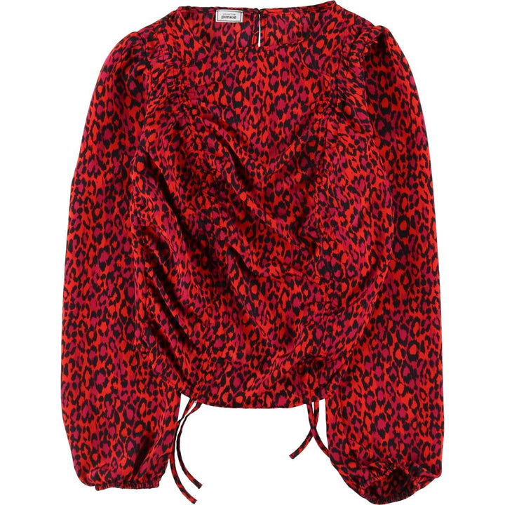 pimkie Leopard Pattern Long Sleeve Blouse Women's M size /eaa505889