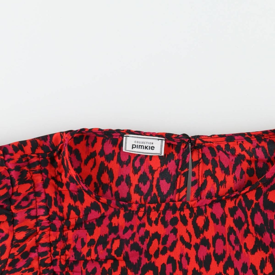 pimkie Leopard Pattern Long Sleeve Blouse Women's M size /eaa505889