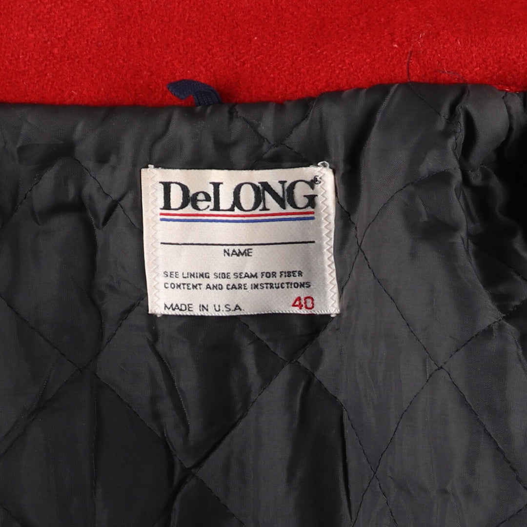 90'S DeLong hooded sailor collar wool varsity jacket, made in USA, men's size M, vintage /eaa505893