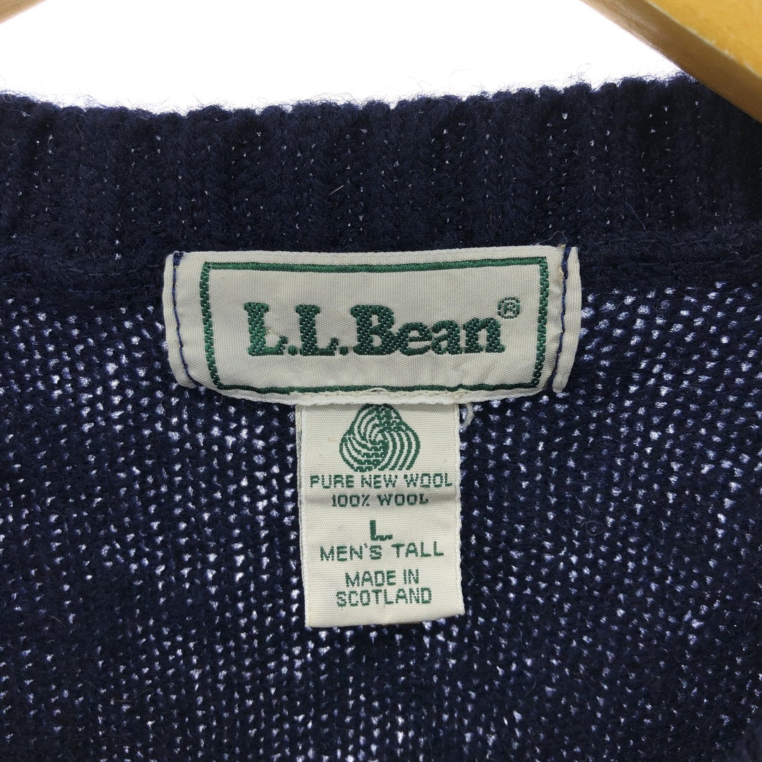 80'S LLBean Wool Knit Sweater Made in Scotland Men's Size L Vintage /eaa505960