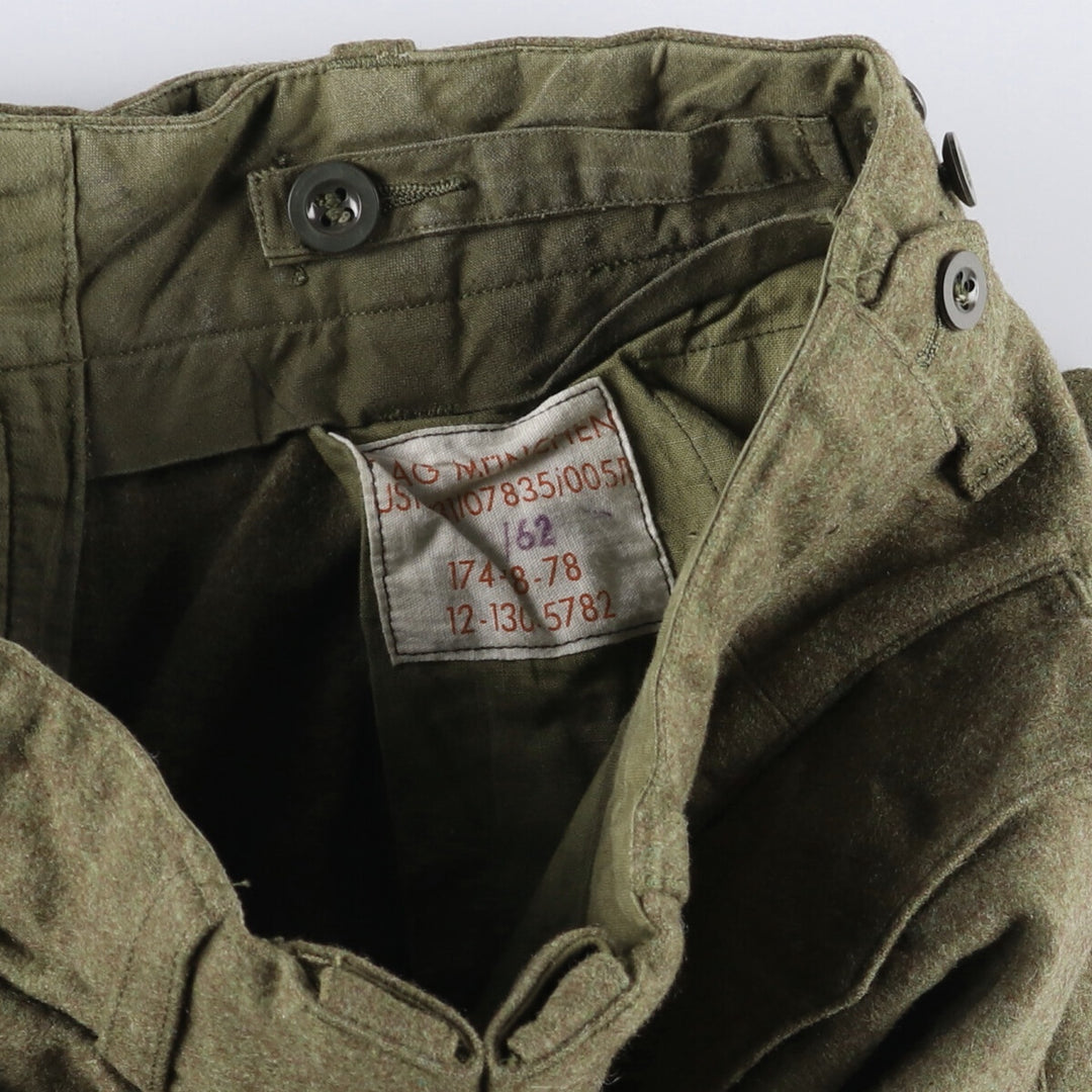 1960'S German military genuine wool cargo pants for men, W30 equivalent, vintage / eaa506030