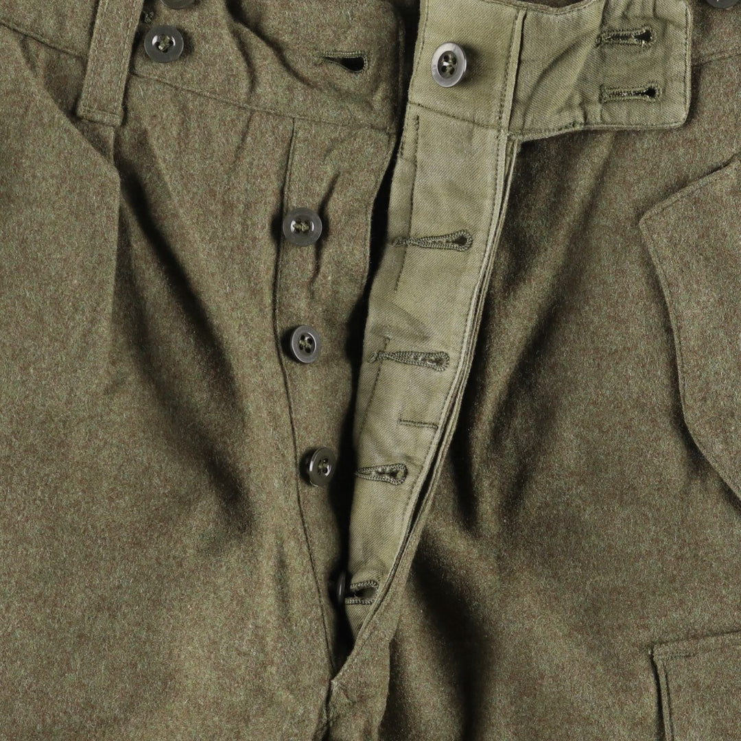 1960'S German military genuine wool cargo pants for men, W30 equivalent, vintage / eaa506030